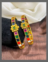 Navaratna button openable Bangle - BG0078